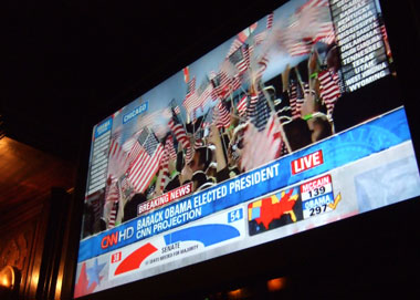 Election 2008 - TV says Obama wins